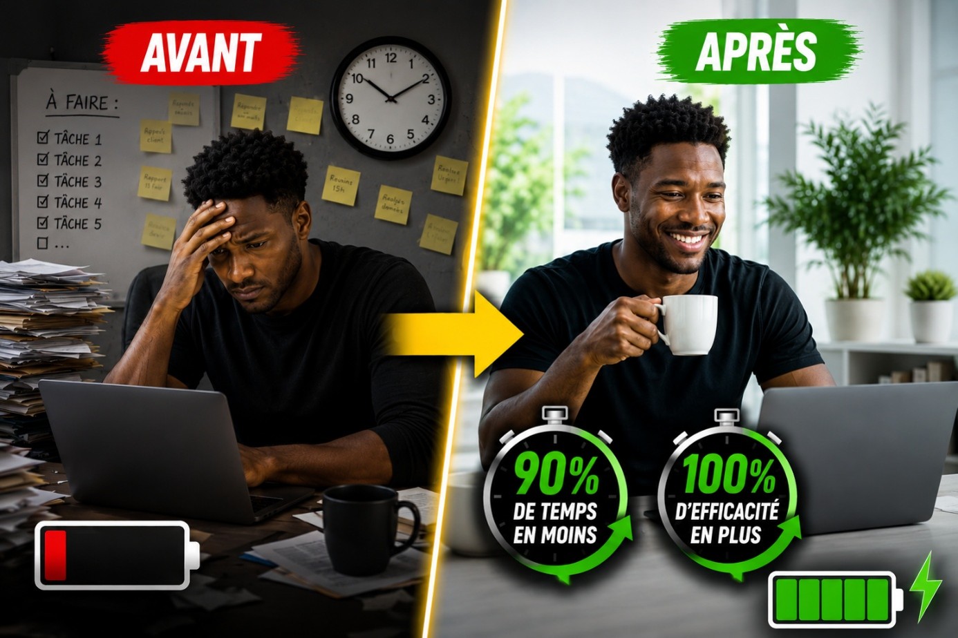 avant et après la facturation automatique